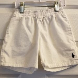 White Polo Shorts w/elastic waist band